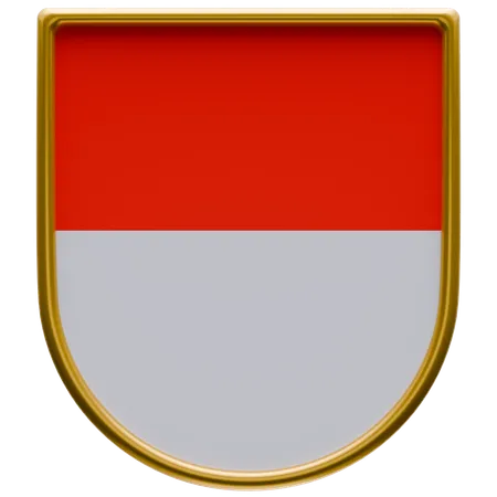 Indonesian Flag  3D Icon