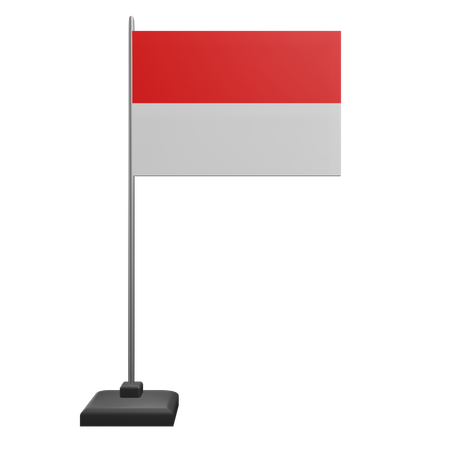 Indonesian Flag  3D Icon