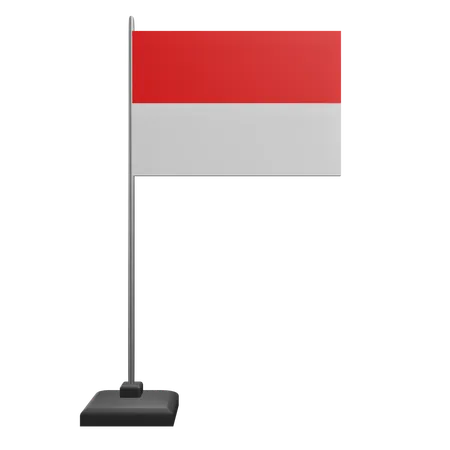 Indonesian Flag  3D Icon