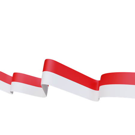 Indonesian Flag  3D Icon