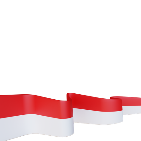 Indonesian Flag  3D Icon