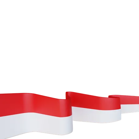 Indonesian Flag  3D Icon