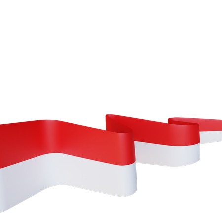 Indonesian Flag  3D Icon