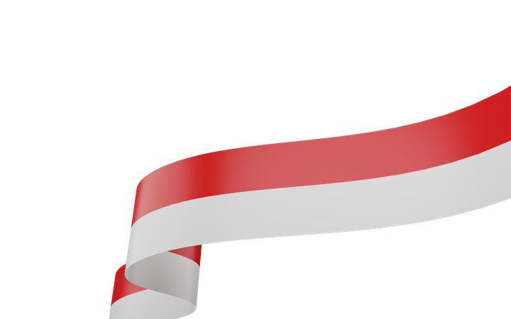 Indonesian Flag  3D Icon