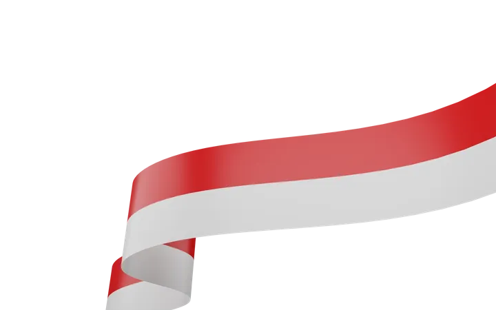 Indonesian Flag  3D Icon