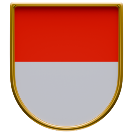 Indonesian Flag  3D Icon