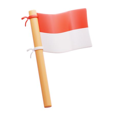 Indonesian Flag  3D Icon