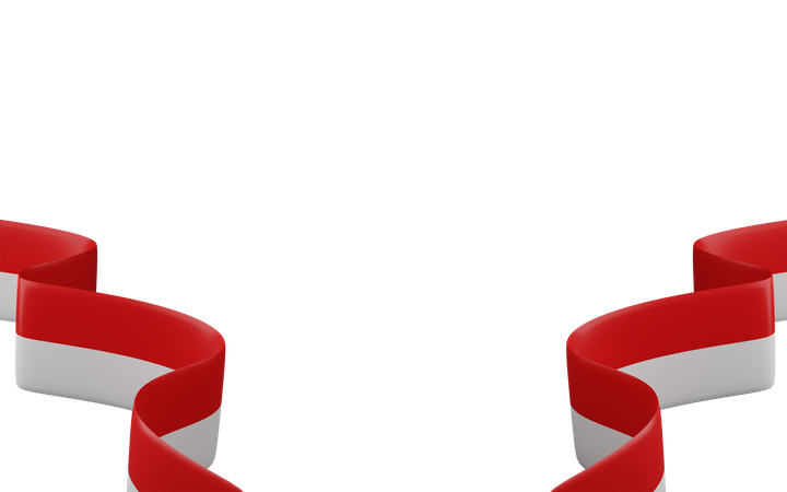 Indonesian Flag  3D Icon