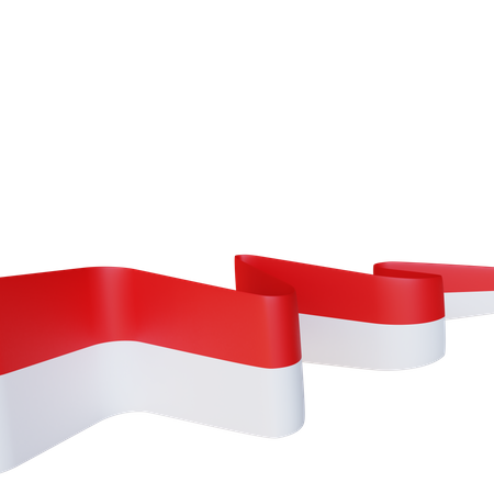 Indonesian Flag  3D Icon