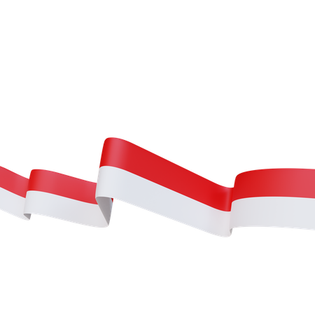 Indonesian Flag  3D Icon