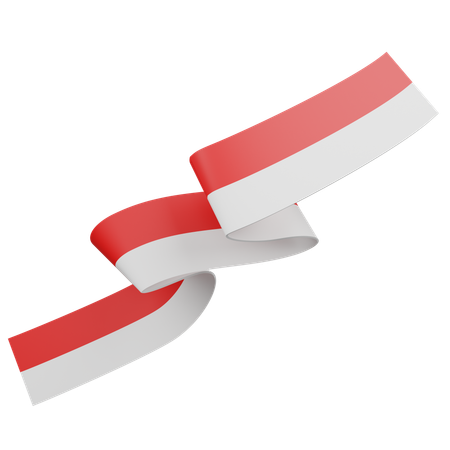Indonesian Flag  3D Icon