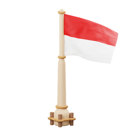 Indonesian Flag 3D Icon