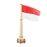 free 3d indonesian flag 
