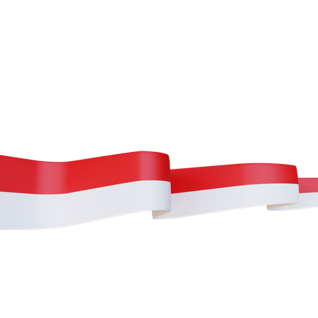 Indonesian Flag  3D Icon