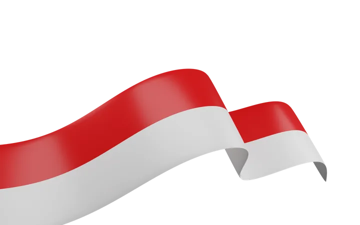Indonesian Flag  3D Icon