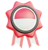 Indonesian Flag Badge With Rosette