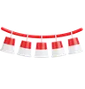 Indonesian Flag Cup Decoration