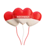 Indonesian Flag Heart Balloon