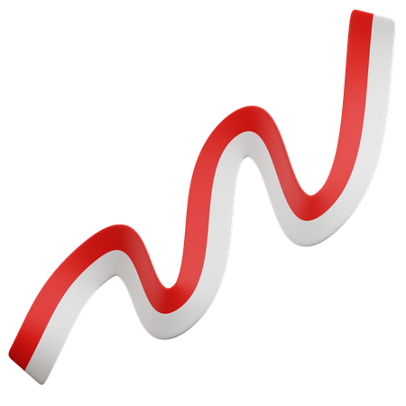 Indonesian Flag Ribbon  3D Icon