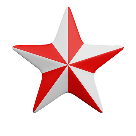 Indonesian Flag Stars  3D Icon