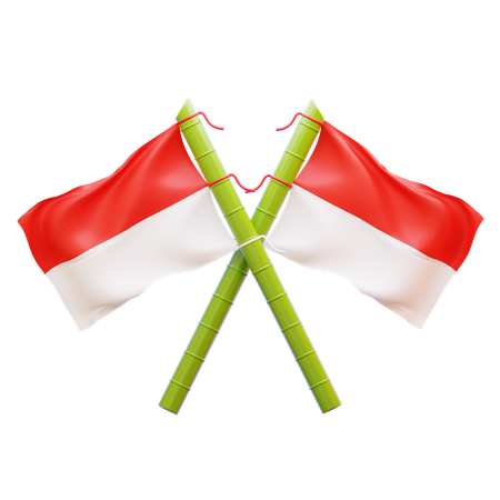 Indonesian Flags  3D Icon