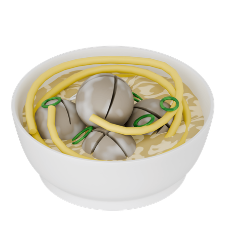 Indonesian Food Bakso In A Bowl  3D Icon