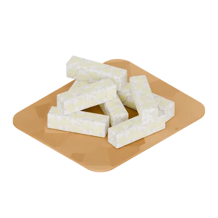 Indonesian Food Tempeh  3D Icon