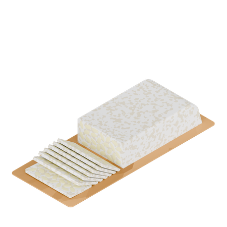 Indonesian Food Tempeh  3D Icon