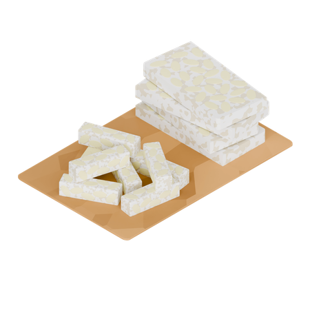 Indonesian Food Tempeh  3D Icon