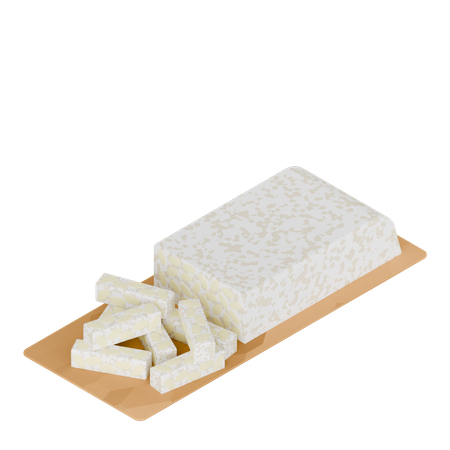 Indonesian Food Tempeh  3D Icon