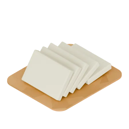 Indonesian Food Tofu  3D Icon