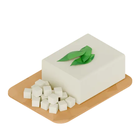 Indonesian Food Tofu  3D Icon