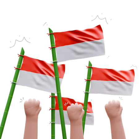 Indonesian Independence  3D Icon