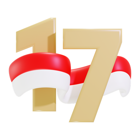 Indonesian Independence Day  3D Icon