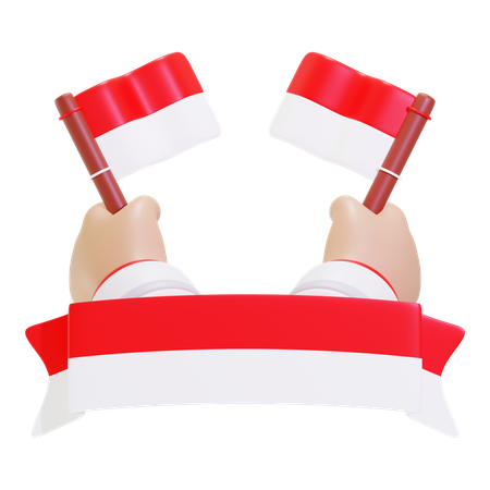 Indonesian Independence Day  3D Icon