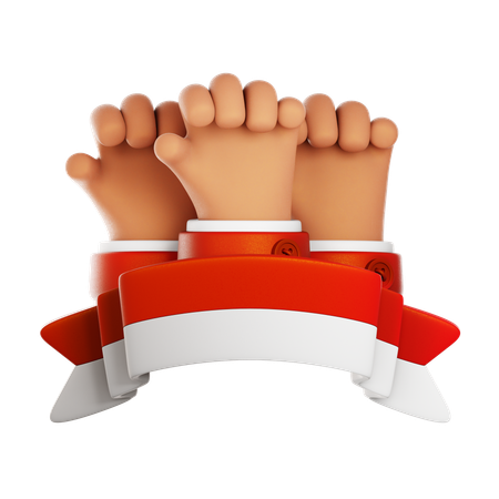 Indonesian Independence Day  3D Icon