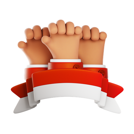Indonesian Independence Day  3D Icon
