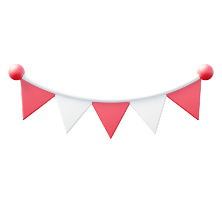 Indonesian Independence Day Decoration  3D Icon
