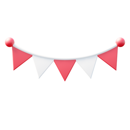 Indonesian Independence Day Decoration  3D Icon