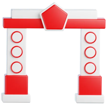 Indonesian Independence Gate  3D Icon