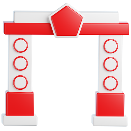 Indonesian Independence Gate  3D Icon