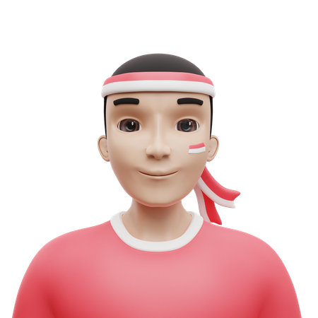 Indonesian Man  3D Icon