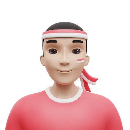 Indonesian Man  3D Icon