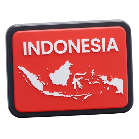Indonesian Map  3D Icon