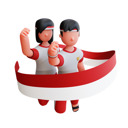 Indonesian People in fist pose  3D Icon