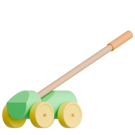 Indonesian Traditional Game Mobil Kayu  3D Icon