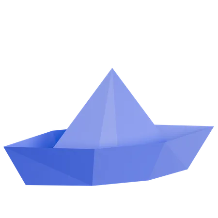 Indonesian Traditional Game Perahu Kertas  3D Icon