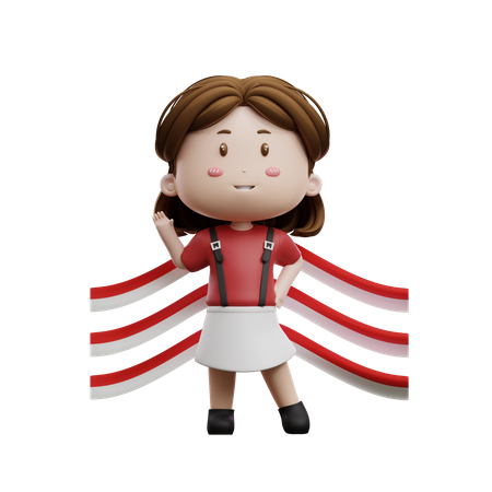 Indonesian Woman  3D Icon