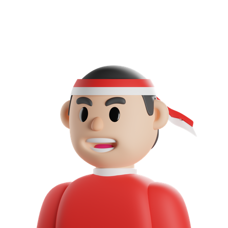 Indonesian Young Man  3D Icon