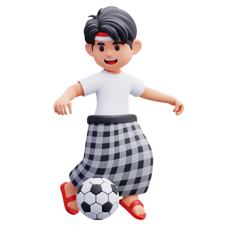インドネシアの若者がサッカーサロン大会に参加  3D Icon